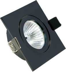 Einbaustrahler schwarz Aluminium quadratisch schwenkbar 30° 