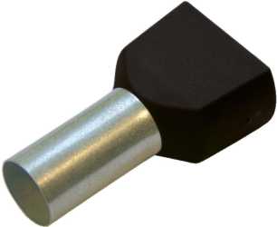 Twin-Aderendhülse 1,5 mm² / L 8 mm schwarz 