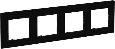 Niloe Step 4-Fach Rahmen Schwarz 