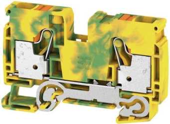 Schutzleiter-Reihenklemme PUSH IN 10 mm² Anzahl Anschlüsse: 2 