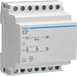 Sicherheitstrafo 230V / 12V + 24V 40VA 4PLE 