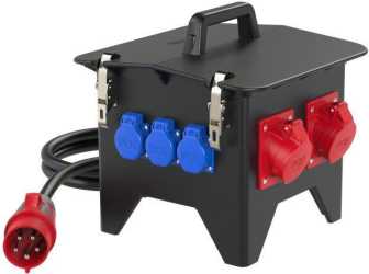 Mobilverteiler Vollgummi Spitz tragbar 5G6 3x250V/3x400V+FI IP44 