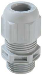 Kabelverschraubung M20x1,5 mit kurzem Anschlussgewinde RAL7001 silbergrau 