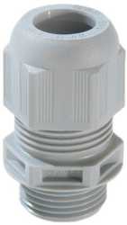 Kabelverschraubung M40x1,5 mit kurzem Anschlussgewinde RAL7001 silbergrau 