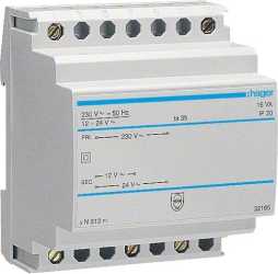 Sicherheitstrafo 230V / 12V + 24V 16VA 4PLE 