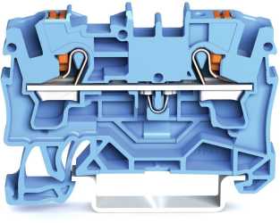2-Leiter-Durchgangsklemme mit Drücker 4 mm² mit Prüföffnung Ex i 