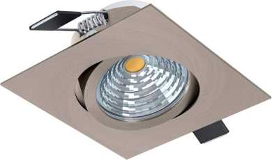SALICETO Einbauspot LED 6W 88x88 nickel 2700 