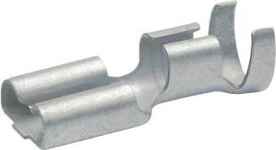 Flachsteckhülse DIN 46340 Teil 3 mit Rastzunge Einrasten in Gehäuse 