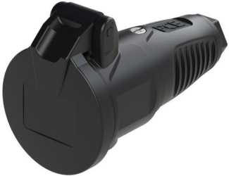 Taurus2 Vollgummikupplung mit Klappdeckel schwarz 16A IP54 