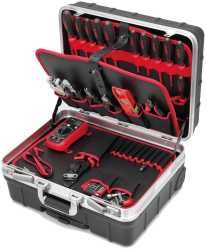 Lehrlingskoffer Industrie mit Trolley mit 22 Werkzeugen 