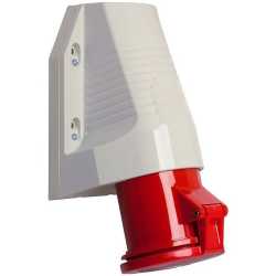 Wandsteckdose zur Außenbefestigung 63A 5P 6h mit einer Kabeleinführung oben 