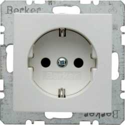 SCHUKO-Steckdose mit erhöhtem Berührungsschutz S.1/B.3/B.7 polarweiß matt 