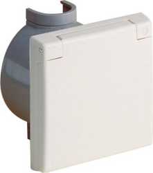 PERILEX-UP-Steckdose mit Wanddose 16A IP44 weiß 