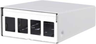 Keystone AP-Gehäuse 4 Port reinweiß unbestückt 