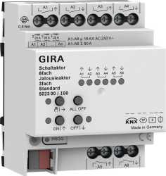 Schalt-/Jalousieaktor 6f/3f 16 A REG Std KNX Secure 