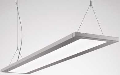 Modul-Hängeleuchte LED Luceo Slim 1190mm 4000lm 840 CDP DALI silber ohne Zubehör 