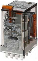 Industrierelais steckbar 4W 7A 24VAC Prüftaste mech.Anzeige Serie 55 