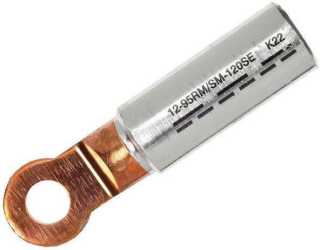 Al/Cu Presskabelschuh DIN 46329 400qmm rm/sm M12 blank 