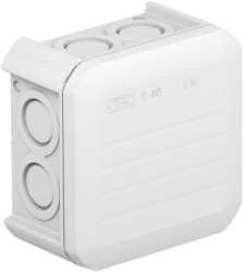 Kabelabzweigkasten mit M20 Einführungen 90x90x52 PP lichtgrau 7035 