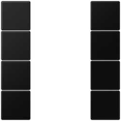 Tastensatz 4-fach F50 Serie LS graphitsw matt 