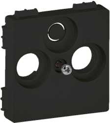 Valena Life Abdeckung für TV+R-SAT, Farbe: Schwarz 