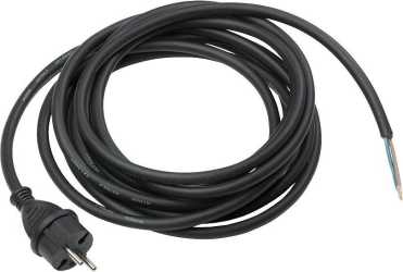 Bohrmaschinen-Leitung 5 m H07RN-F 2x1.0, schwarz 