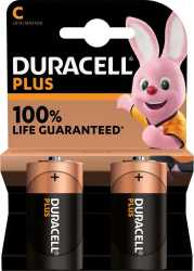 Duracell Plus Alkaline-Batterien 2C K-Pack 2 Stück 