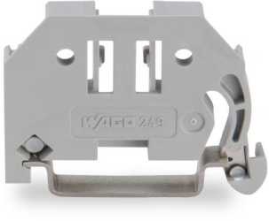 Schraubenlose Endklammer 10 mm breit grau 