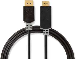 DisplayPort - HDMI-Kabel DisplayPort-Stecker - HDMI-Anschluss 2,0 m Anthrazit 