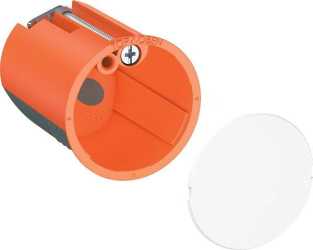 HW Wandauslassdose luftdicht mit Deckel DM 38 H45 PP orange 