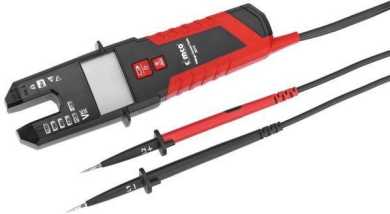 AC/DC Strom-Spannungsprüfer TrueRMS LED/LCD incl. Gürteltasche 