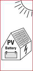 Hinweisschild Photovoltaikanlage m.Batteriespeicher f. Feuerwehr Folie 200x100mm 