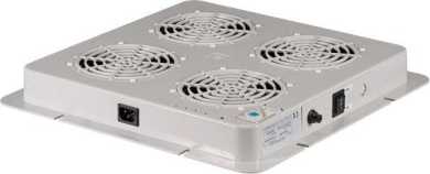 Dachlüfter 2-fach für Netzwerkschrank PRO inkl. Thermostat, schwarz 