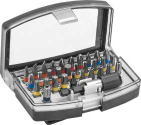 Bit-Satz 32-teilig PH, PZ, TX, Hex, SZ, Magnethalter 