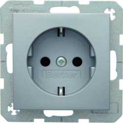 SCHUKO-Steckdose B.1/B.7 - Alu matt 
