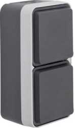 W.1 SSD 2-fach senkreckt mit erhöhten Berührungsschutz grau 