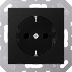 SCHUKO Steckdose 16A 250V Berührungsschutz SAFETY+ Serie A graphitschwarz matt 