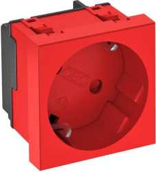Steckdose 33° 1-fach Schutzkontakt 250V 10/16A signalrot 