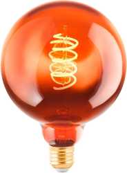 LED Lampe E27 E27 G125 4W 30lm 2000K Glas bedampft kupferfarben dimmbar 