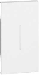 LivingNow 2-modulige Tastenabdeckung ohne Symbol in der Farbausführung White 