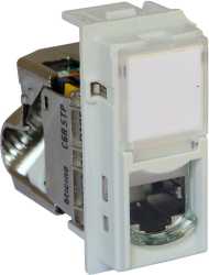 LivingNow 1-modulige Datendose Kategorie 6A geschirmt in der Farbe White 