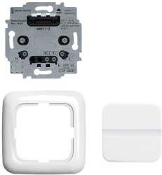 Busch-Komfortschalter flex Komplettset mit Relais-Einsatz alpinweiß 