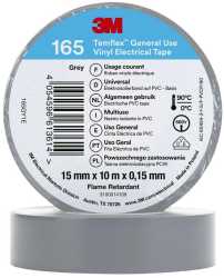 Elektro-Isolierband 15 mm x 10 m Grau 