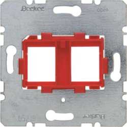 Tragplatte mit roter Aufnahme 2fach Modul Einsatz 