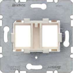 Tragplatte mit weißer Aufnahme 2fach Modul Einsatz 
