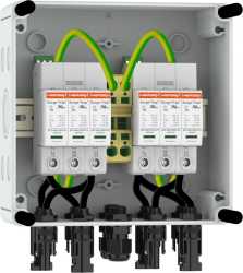 GAK Photovoltaik-Stringbox 2 MPP/1 String 1000VDC Typ 2 mit MC4-Stecker 