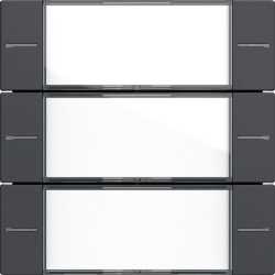 Wippenset 3-fach mit Beschriftungsfeld für Tastsensor 4 System 55 Klar Anthrazit 