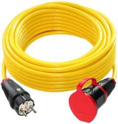 Verlängerungsleitung 10m N07V3V3-F 3G2,5 gelb K35 SK-Stecker/Kupplung 