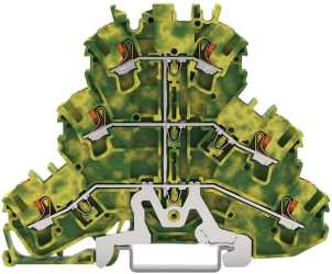 Dreistockklemme 6-Leiter-Schutzleiterklemme 2,5 mm² PE 