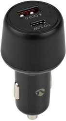 KFZ Ladegerät 2 Ausgänge 1xUSB A 1xUSB C 3A 48W automatische Spannungwahl 